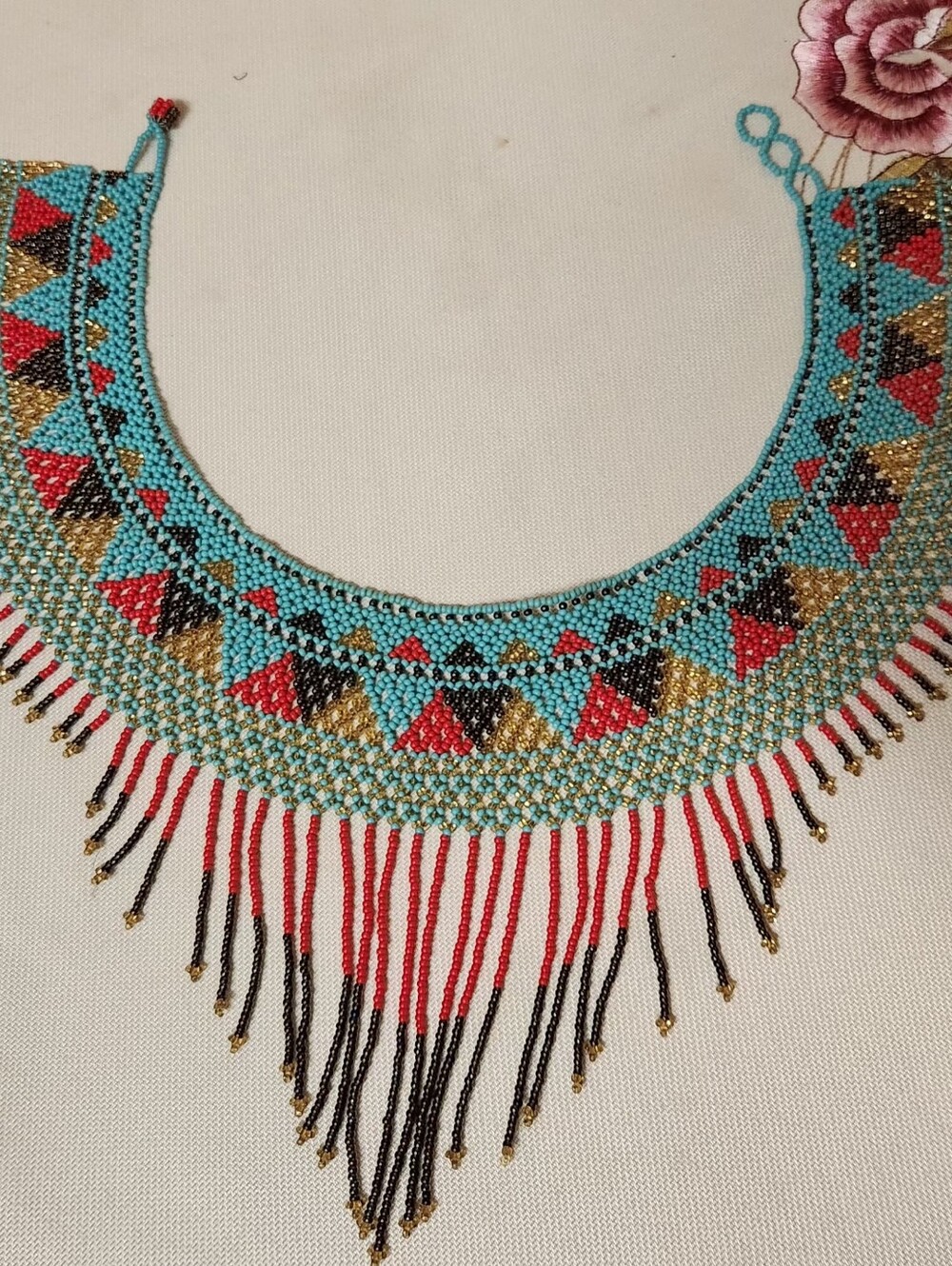 Handcrafted Turquoise Beaded Necklace